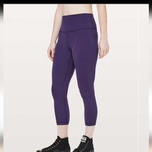 Lululemon Align Crop 21" Dark Court Purple Leggings Size 8
